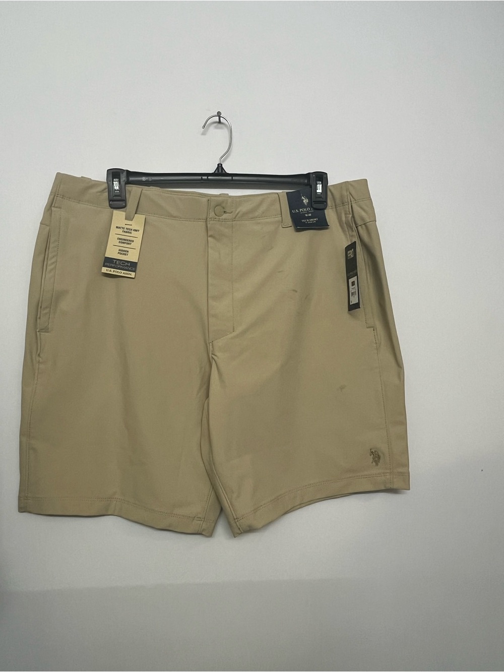 U.S. Polo Assn. Men's Khaki Hybrid Shorts
